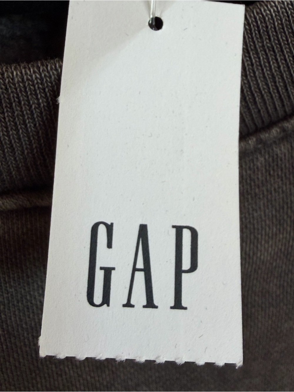 GAP Charcoal Gray Fringe  Across  sleeves and Back Sweatshirt Size Large. - Picture 4 of 6